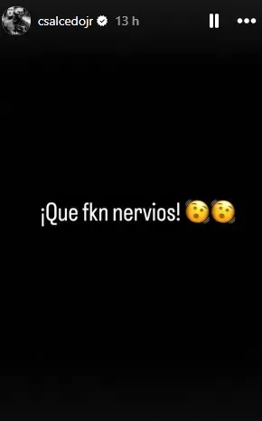 Salcedo en las horas previas al partido