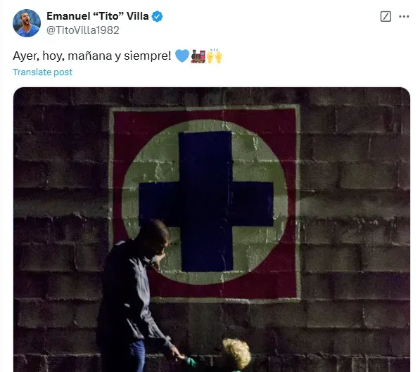 Emanuel Villa y su publicación en X