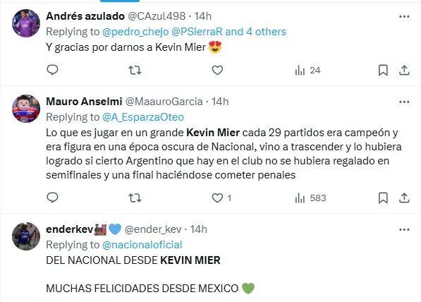 Mensajes de fanáticos de Cruz Azul