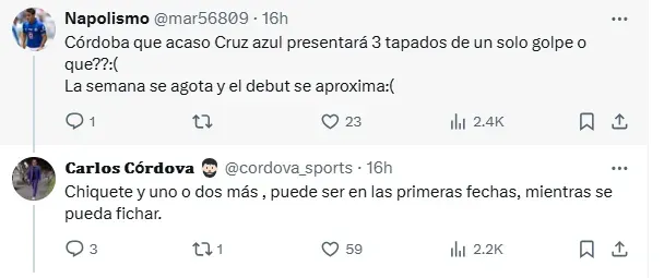 Información de Carlos Córdova