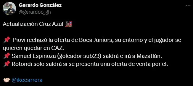 Rotondi solo sale por oferta de venta. (@gerardoo_gh)