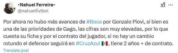 Información de Nahuel Ferreira