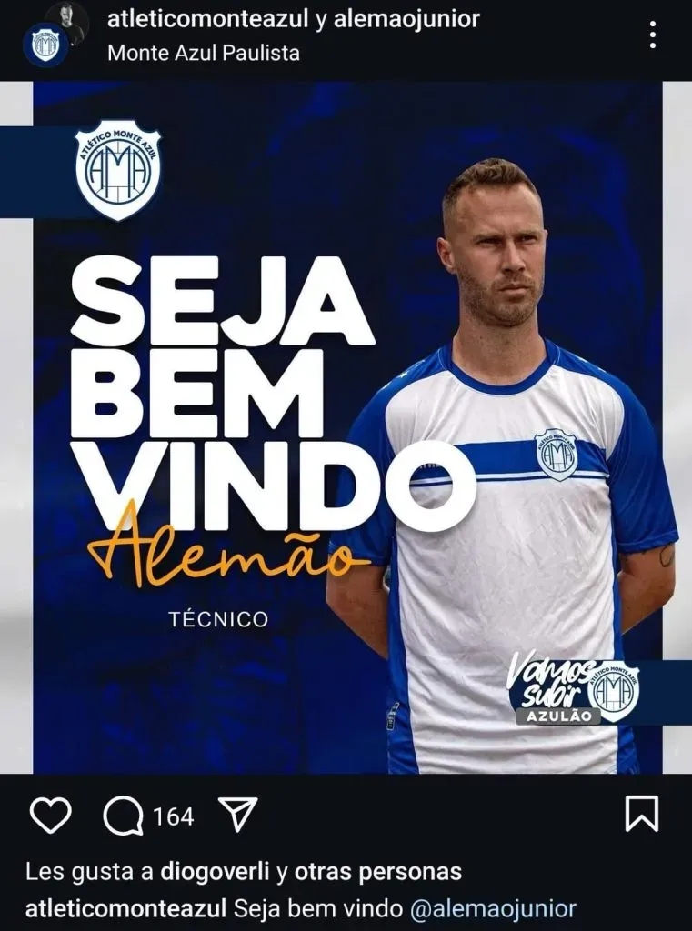 La actualidad de Alemao, ex Cruz Azul. (@alemaojunior)