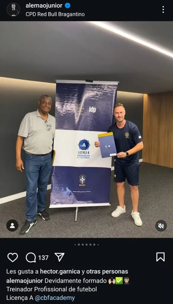 La actualidad de Alemao, ex Cruz Azul. (@alemaojunior)