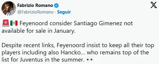 Información de Fabrizio Romano