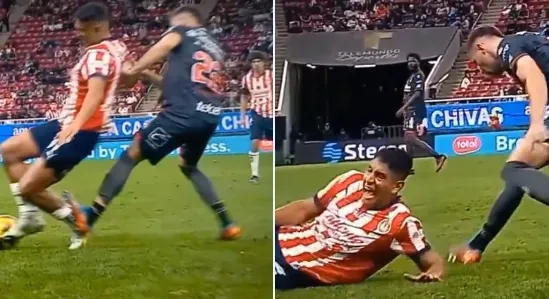 Así fue la dura y fea entrada contra Luis Romo