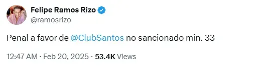 Tuit de Felipe Ramos Rizo