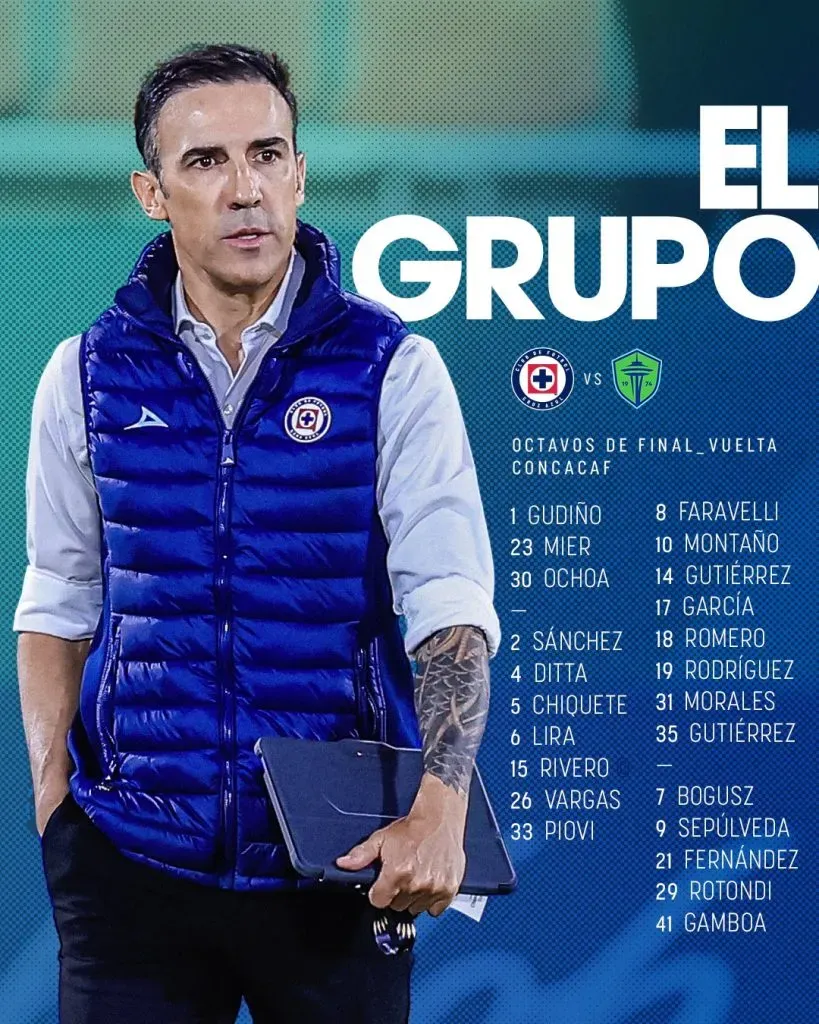 Sánchez definió a sus jugadores para esta noche (@cruzazul/X).