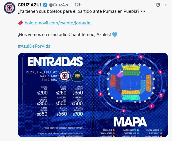 Información de Cruz Azul