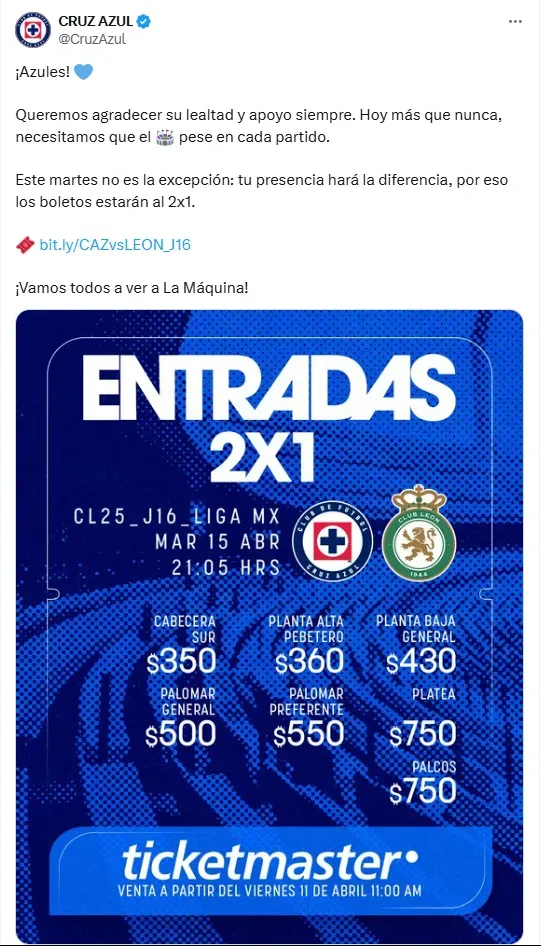(X @CruzAzul)