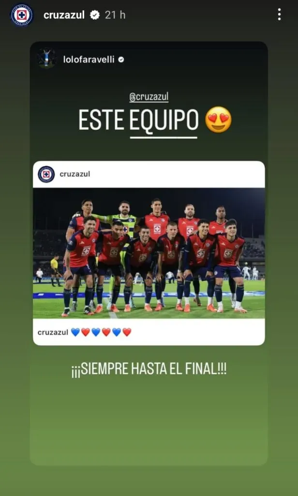 ´La positiva storie de Faravelli sobre La Máquina. (@cruzazul)