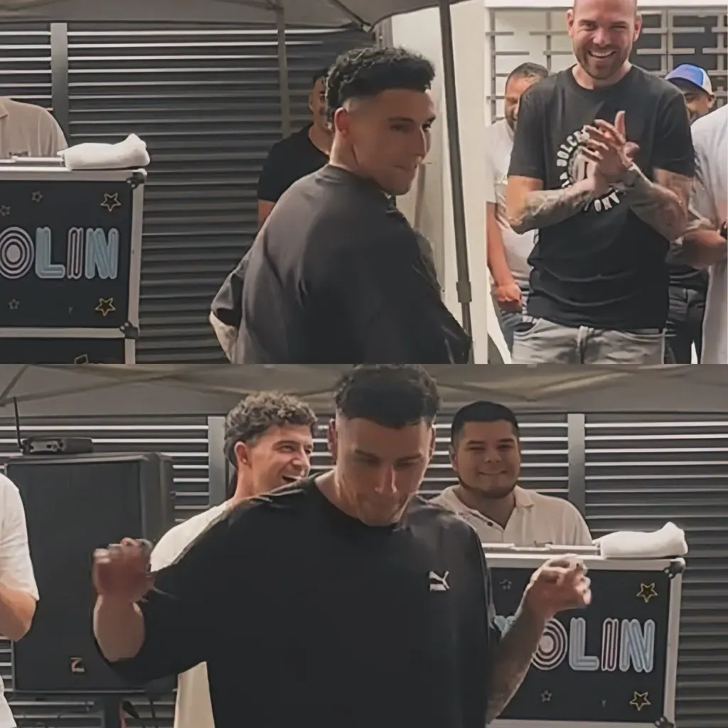 Jorge Sánchez se roba las miradas en el cumpleaños de la hija de Sepúlveda. (@historia_azul)