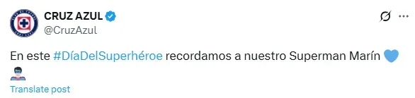 Publicación de Cruz Azul