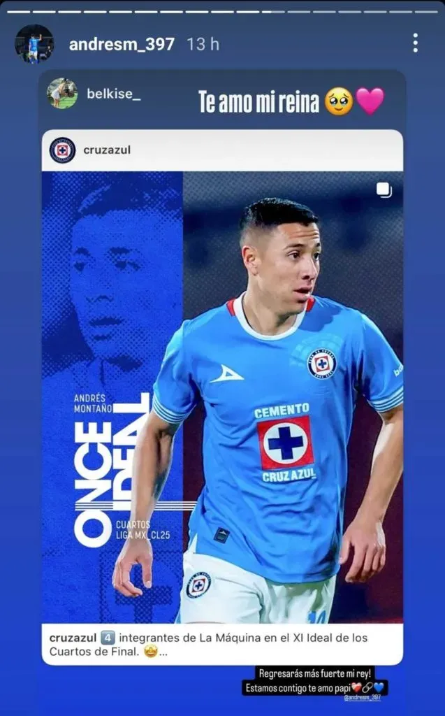 El mensaje de 10 palabras que recibió Andrés Montaño de su esposa (Instagram)