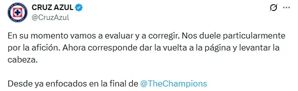 Publicación de Cruz Azul