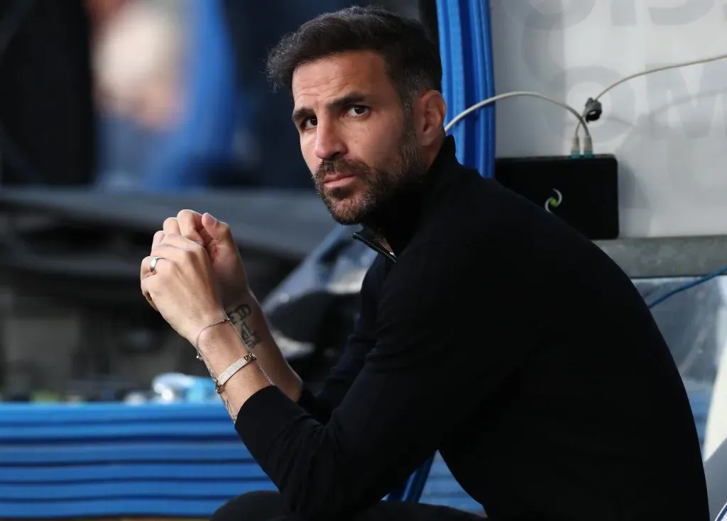 Cesc Fábregas como entrenador del Como (Getty)