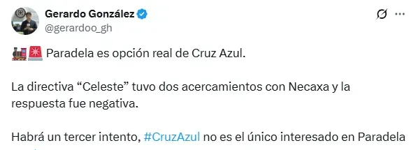 Información de Gerardo González (X)