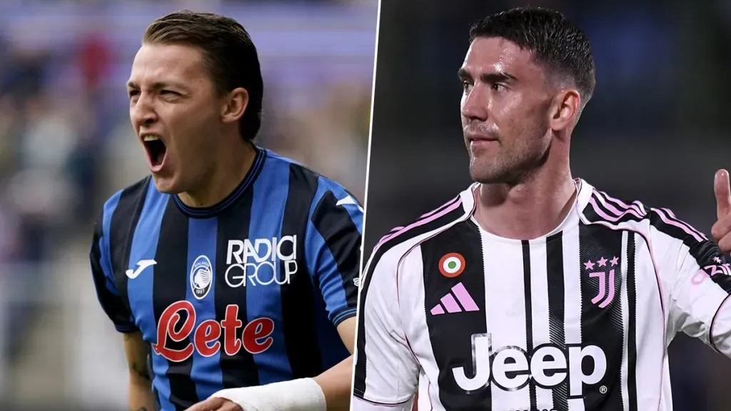 Retegui y Vlahovic, los dos objetivos del Milan según medios europeos. (Getty Images)