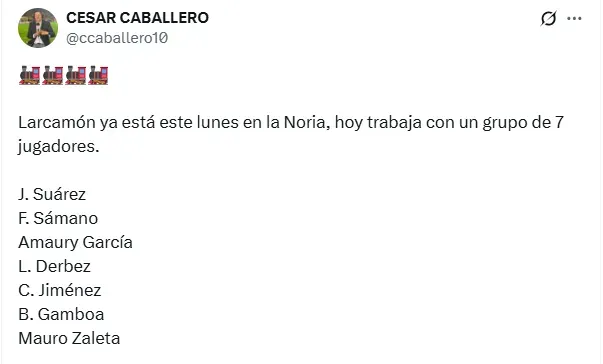 Información de César Caballero en X