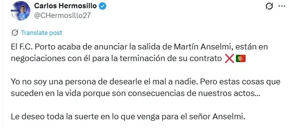 Publicación de Carlos Hermosillo