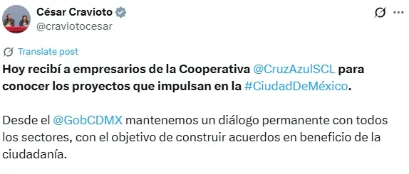 Información del secretario de gobierno de la CDMX