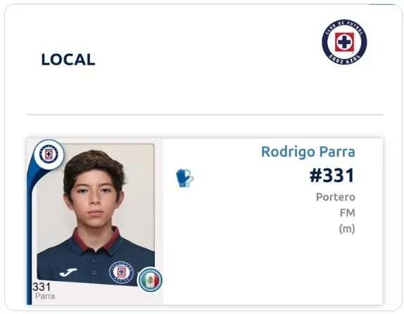 Rodrigo Parra con Cruz Azul