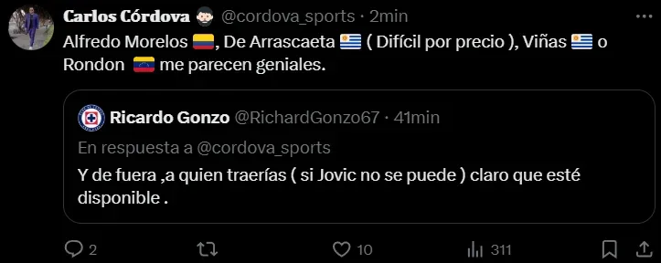 Carlos Córdova sugirió refuerzos para Cruz Azul. (X)
