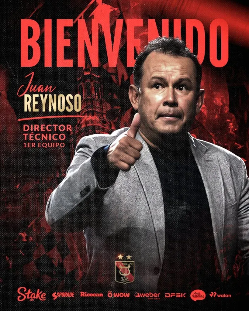 Está de vuelta: Juan Reynoso fue anunciado como nuevo entrenador de Melgar (Melgar)