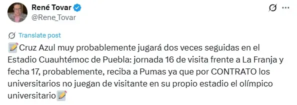 Información de René Tovar