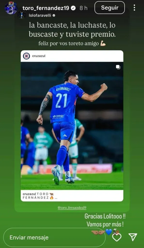 Lorenzo Faravelli le dejó un emocionante mensaje a Gabriel Fernández (Instagram)