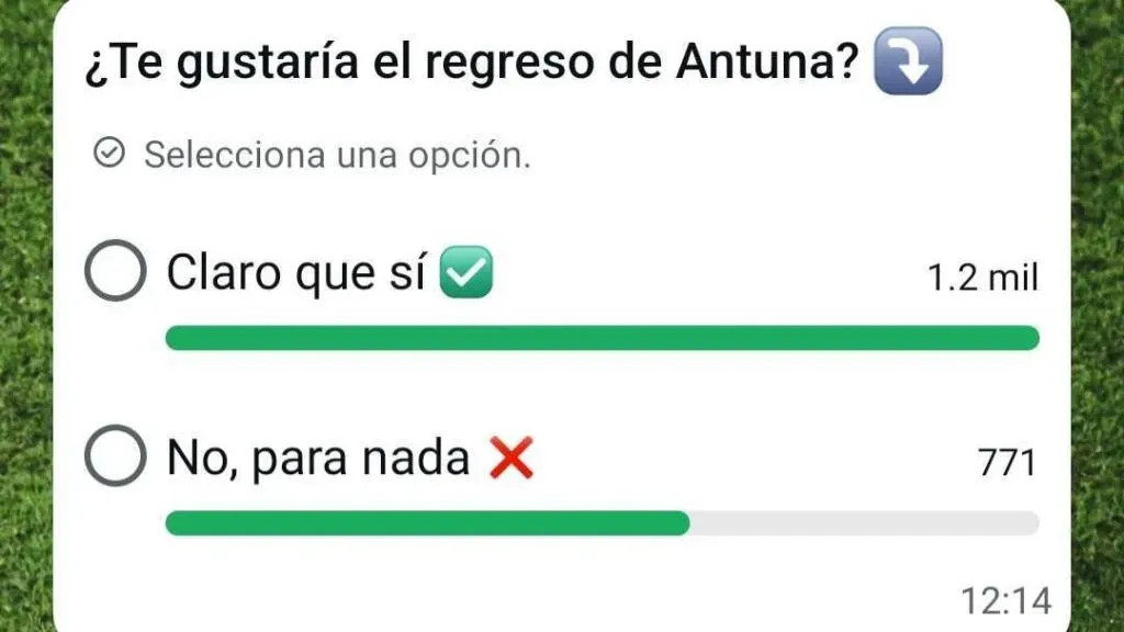 Afición de Cruz Azul eligió si Uriel Antuna debe regresar (Canal de WhatsApp de Vamos Azul)