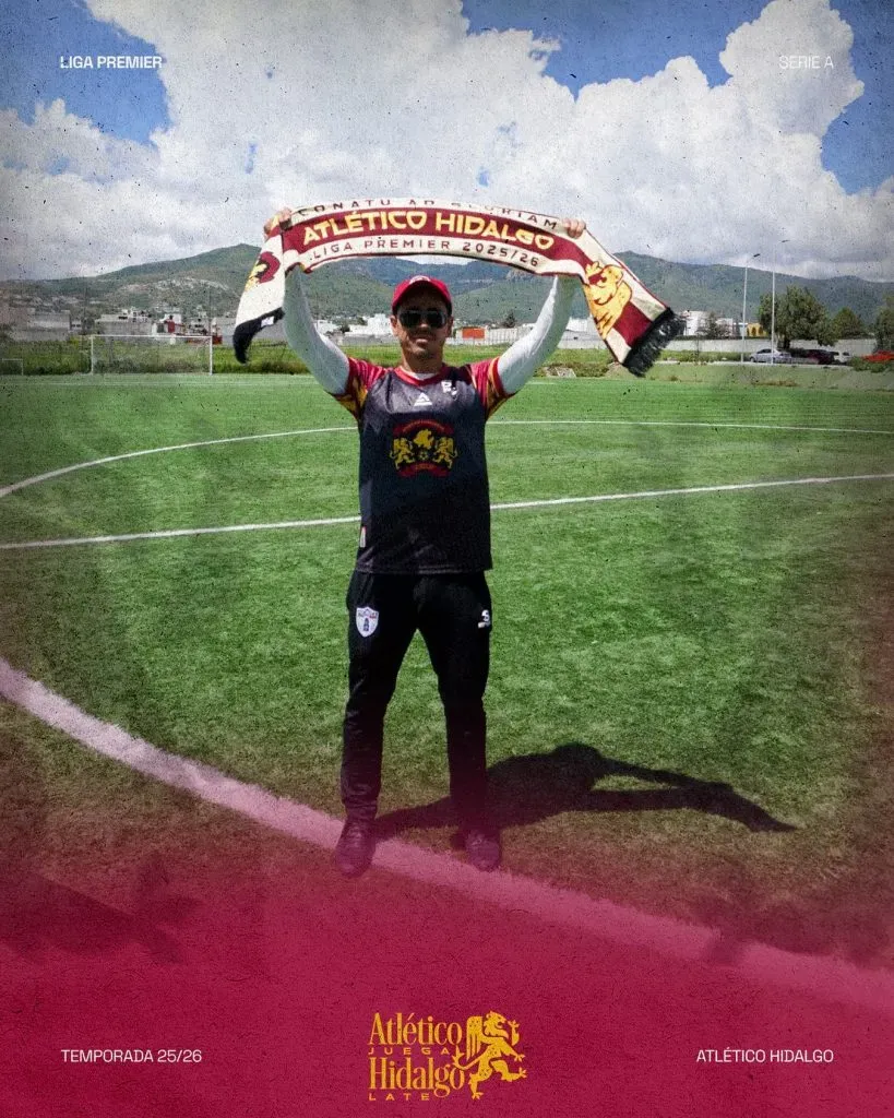 Fausto Pinto, ex Cruz Azul, DT de Atlético Hidalgo. (@atleticohidalgofc)