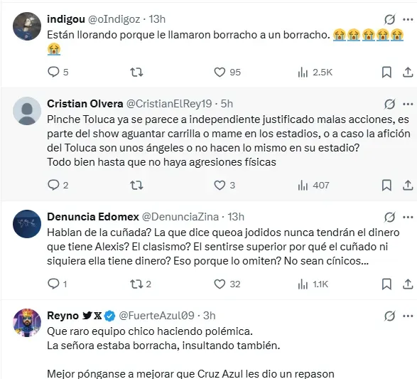 Comentarios al comunicado del Toluca