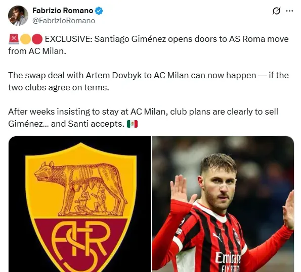 Información de Fabrizio Romano
