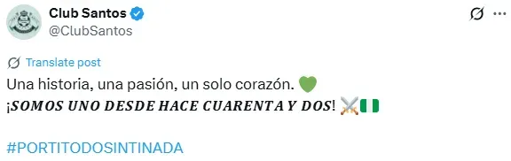 Mensaje del Santos Laguna