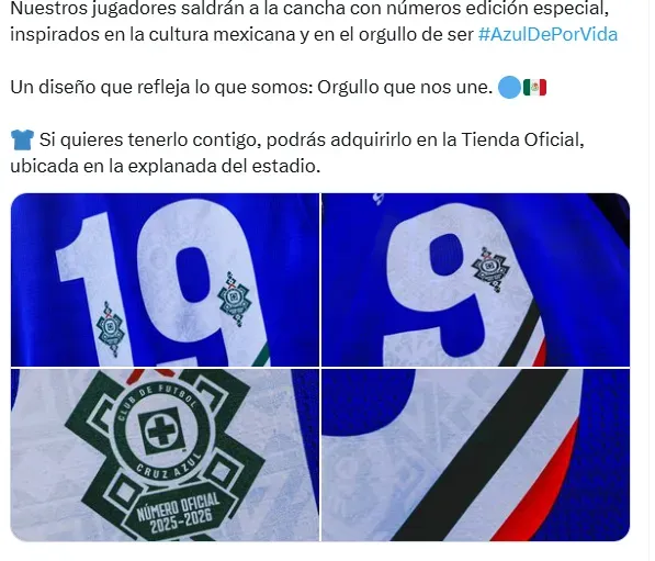 Así serán los diseños de los números que usará Cruz Azul (Cruz Azul)