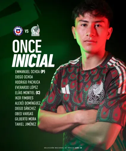 Alineación de México ante Chile