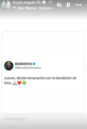 Mensaje de Angulo en IG