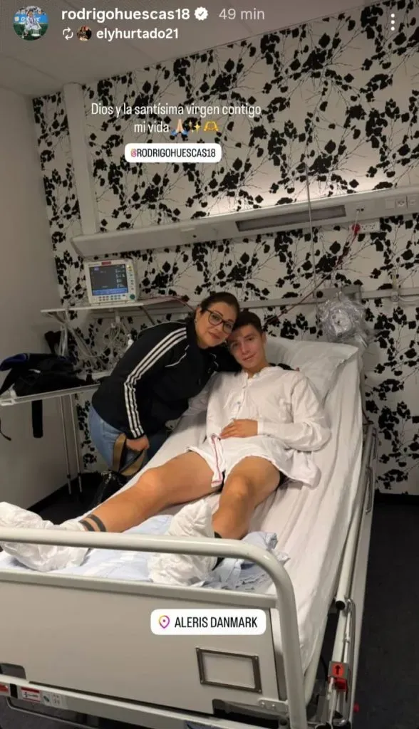 Rodrigo Huescas fue operado. (@rodrigohuescas18)