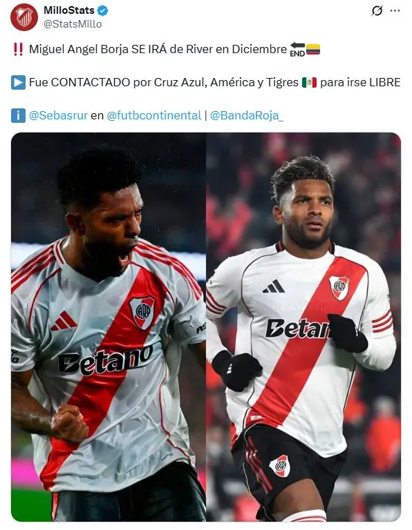 Cruz Azul habría iniciado contactos para fichar a Miguel Borja (X)