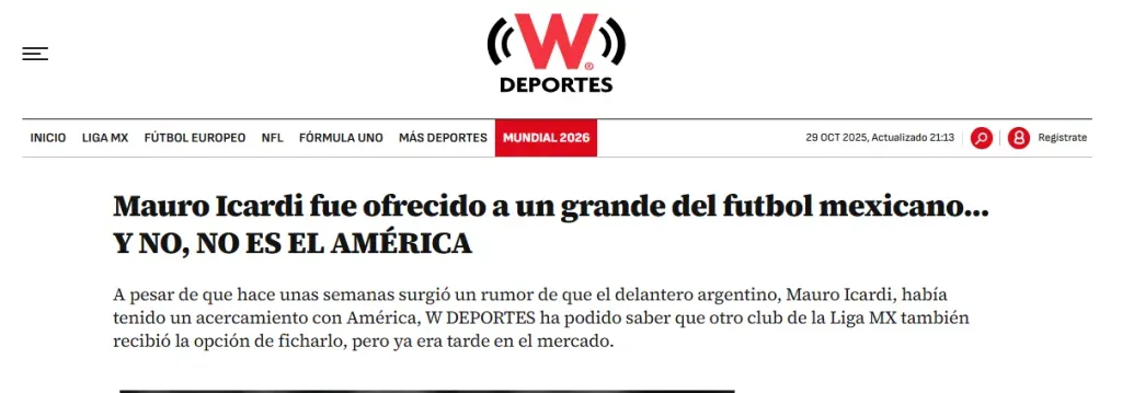 Información de W Deportes