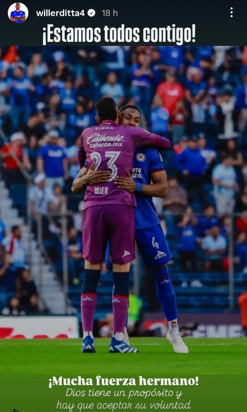 Storie de Willer Ditta para Kevin Mier.