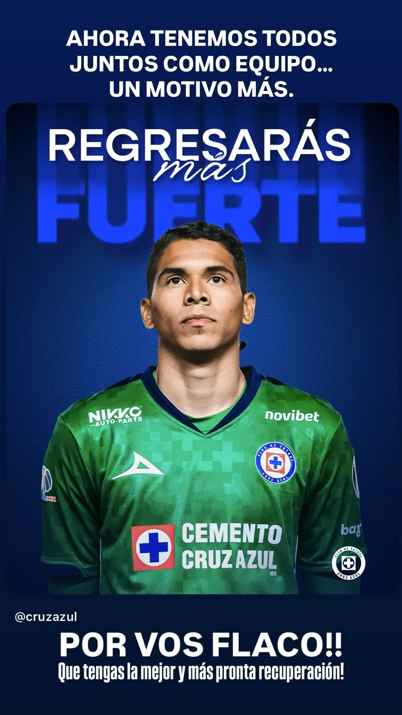 Mensaje de Larcamón en redes sociales