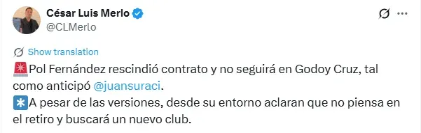 Información de César Luis Merlo