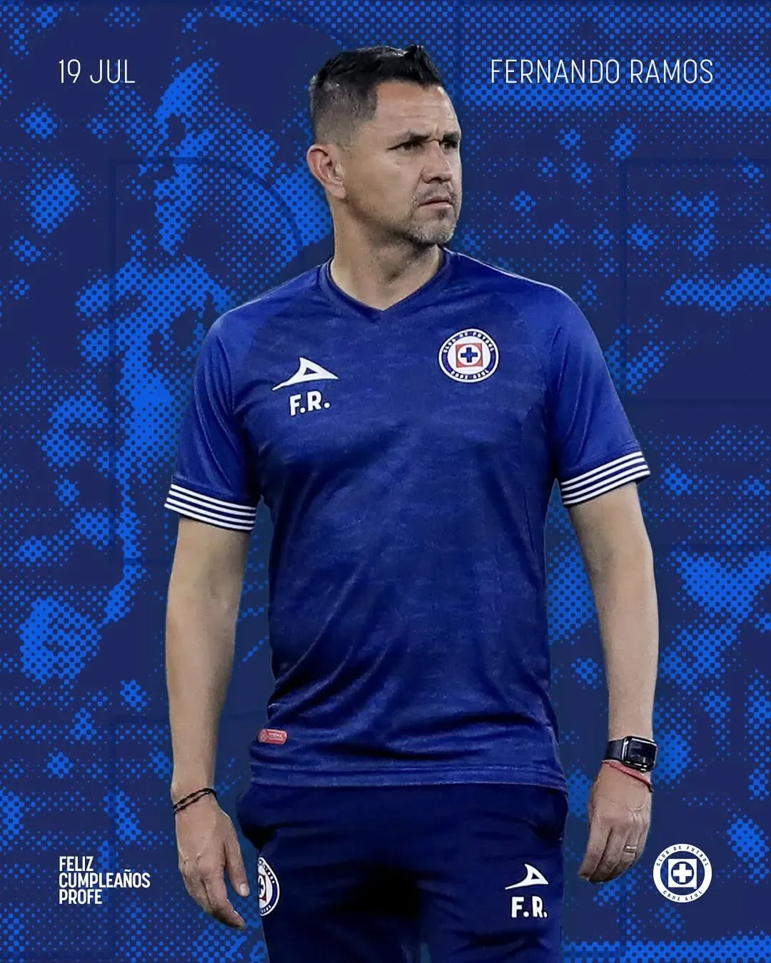 Fernando Ramos, profe de Cruz Azul, fue el que tuvo la bronca con Milito. (@CruzAzul)