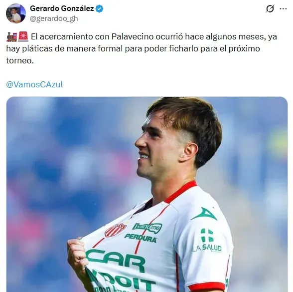 Cruz Azul inició gestiones para fichar a Agustín Palavecino (Gerardo González)