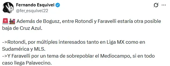 Tuit de Fernando Esquivel