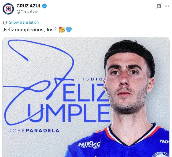 Publicación de Cruz Azul (X Cruz Azul)