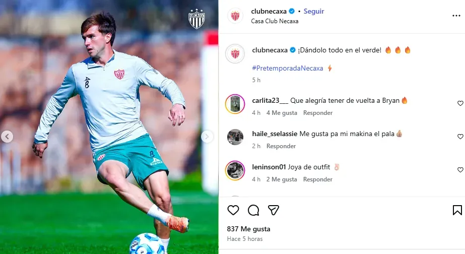 Publicación del Necaxa