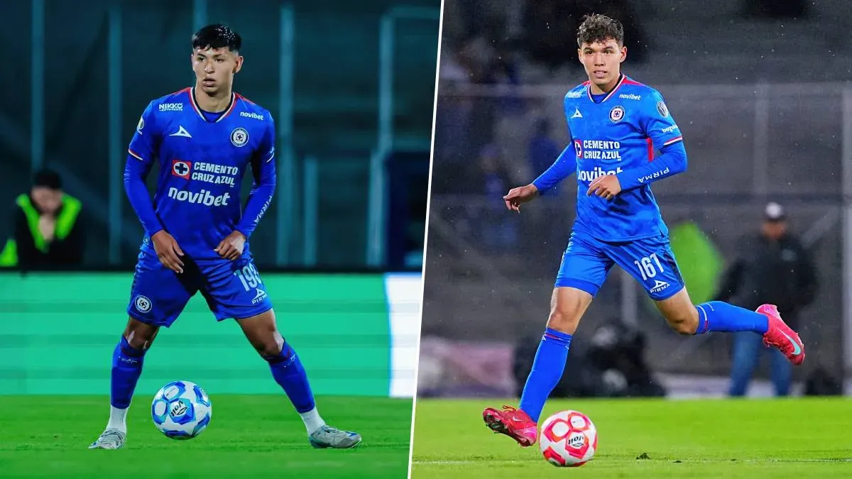 Jaziel Mendoza y Jorge Rodarte sumaron minutos con Nicolás Larcamón en la defensa de Cruz Azul (Especial)